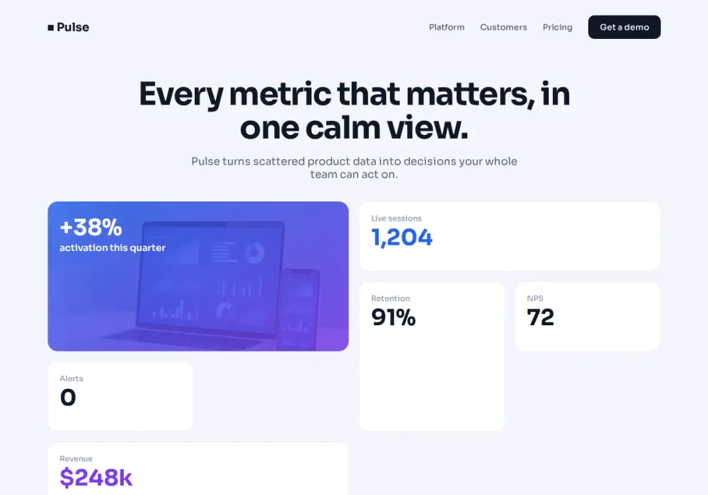 Pulse Analytics - Modern redesign by Attract