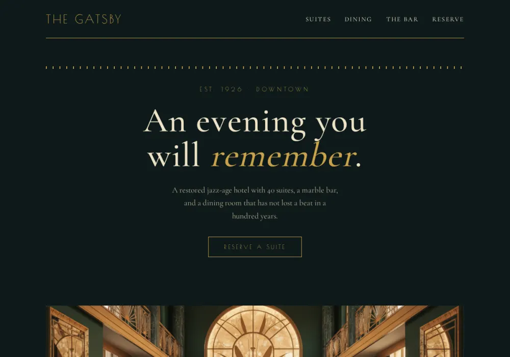 The Gatsby - Art Deco redesign by Attract