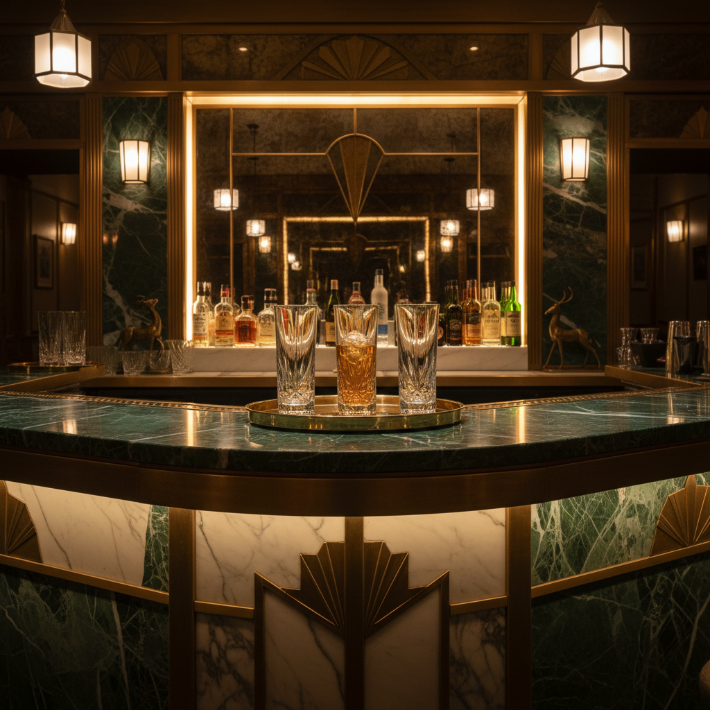 Art Deco marble bar